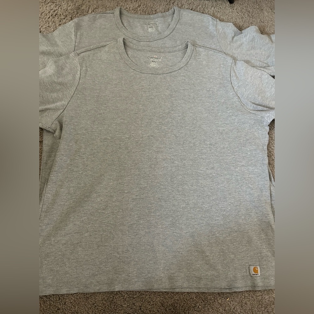 2 womens carhartt xxl grey tees